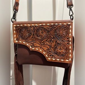 American darling genuine leather crossbody purse